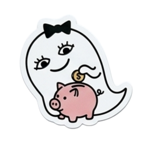 貯金箱にコインを入れるゆいのイラスト